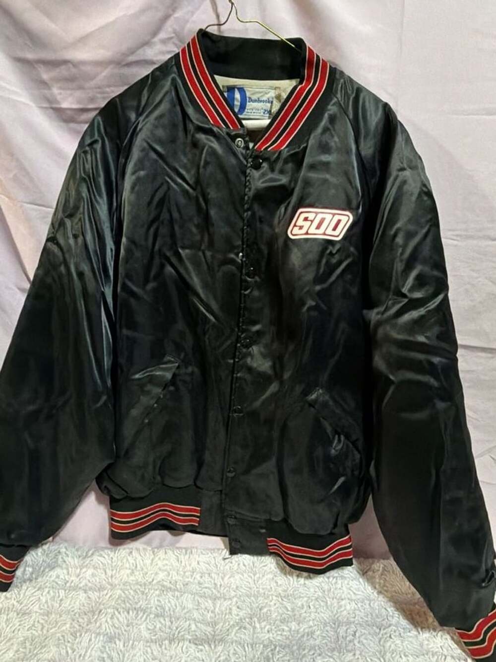 Dunbrooke Pla-Jac Satin Bomber Jacket Northern Division Soo Line Size 2XL